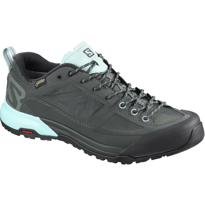 Buty Turystyczne Damskie Salomon X ALP SPRY GTX® W - Głęboka Turkusowe / Ciemny Szare - Polska (457-